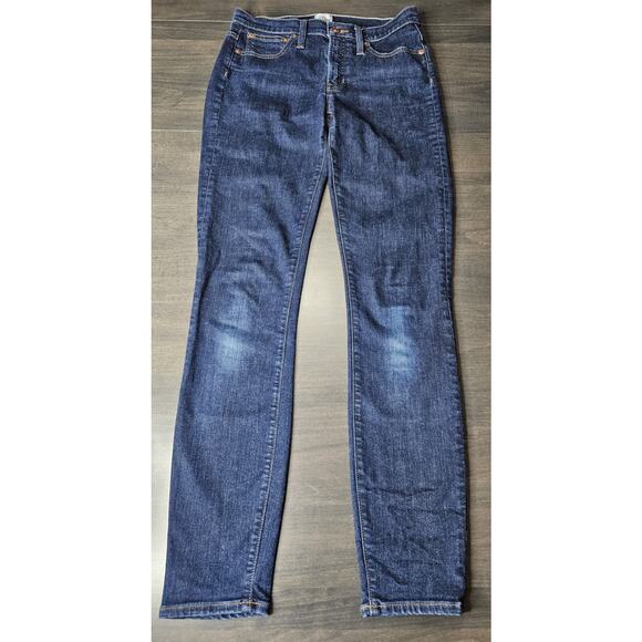 J.CREW Denim Women's Toothpick Skinny Jeans 9" Size 28 TALL Blue - Picture 1 of 13